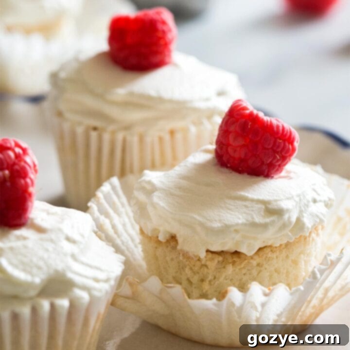 Small Batch Angel Food Cupcakes