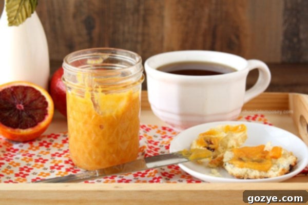 Blood Orange Curd made with one egg yolk