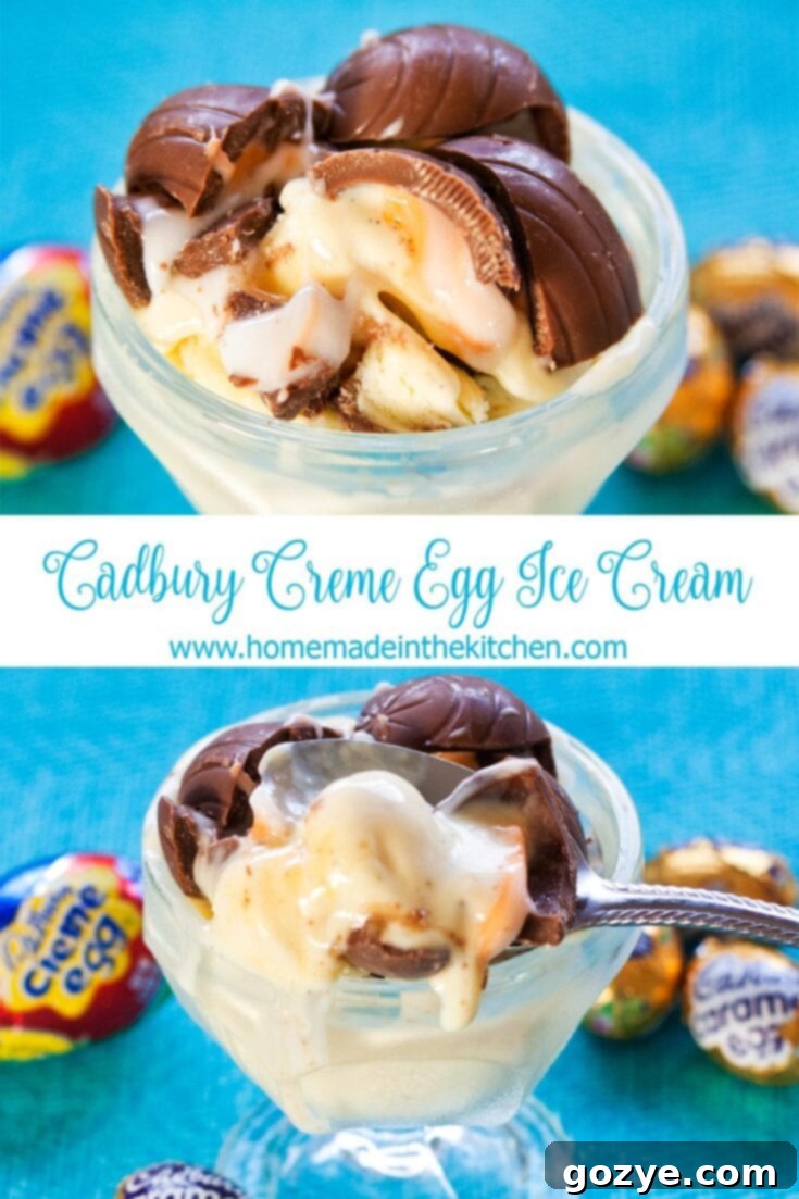 Cadbury Creme Egg Ice Cream, an Easter egg yolk recipe