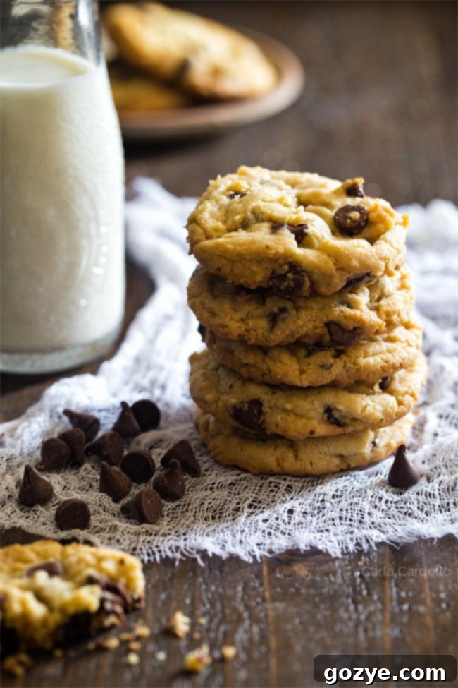 Small Batch Chocolate Chip Cookies made with one egg yolk