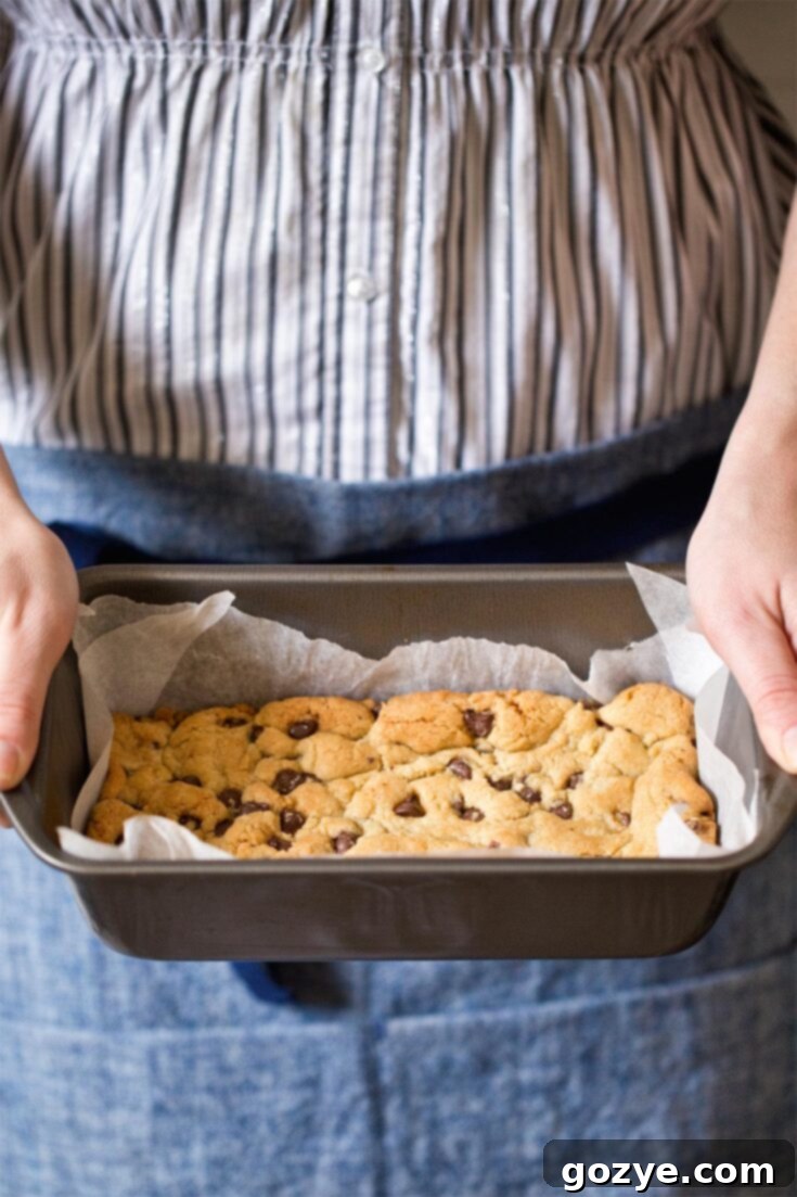 Chocolate Chip Cookie Bars for one egg yolk