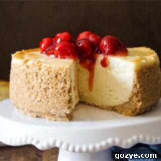 Small Cheesecake recipe with cherry topping