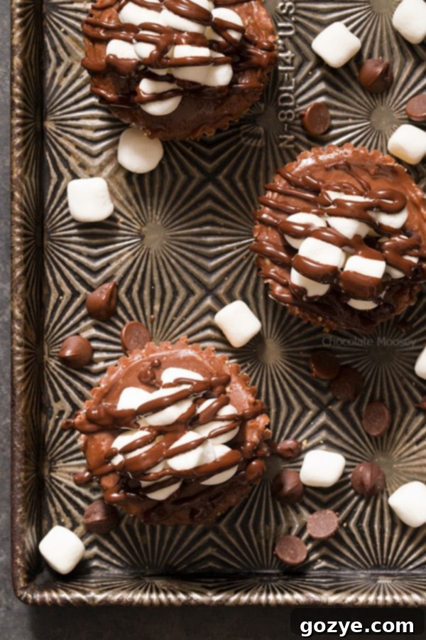 Decadent Mini Chocolate Cheesecakes for a rich dessert for two