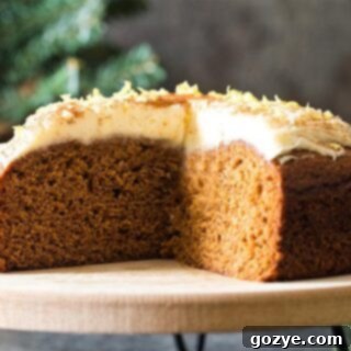 Close Up of 6 Inch Gingerbread Cake