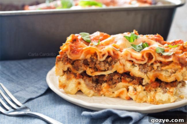 Small batch lasagna for two in a loaf pan
