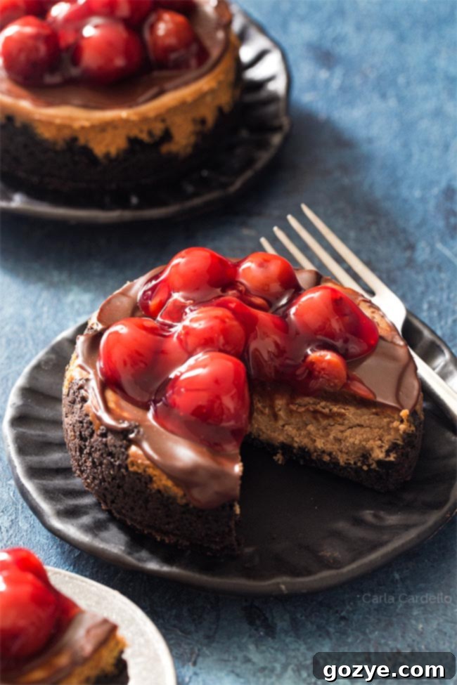Chocolate Cheesecake in 4 inch springform pan