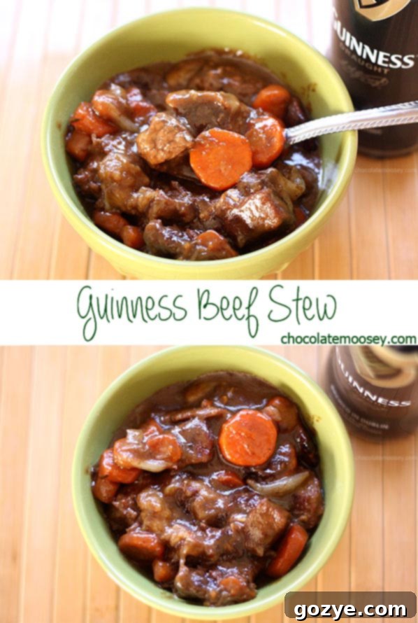 Hearty Stovetop Guinness Beef Stew, perfect for a cozy winter dinner or St. Patrick's Day celebration