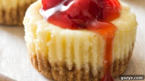 Mini Cheesecakes with cherry topping