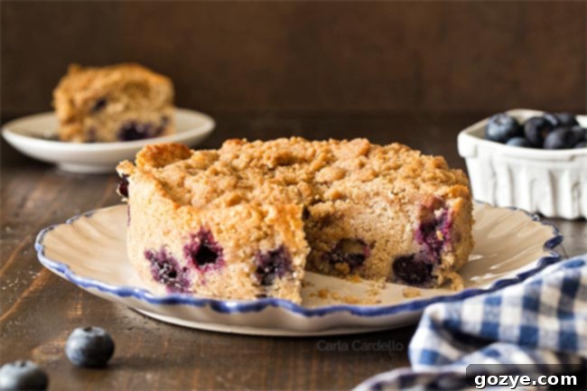 Small Blueberry Coffee Cake Recipe Pin