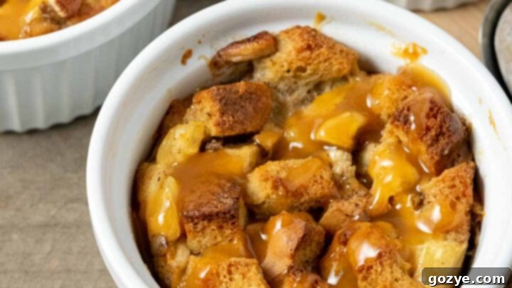 Pineapple Banana Bread Pudding with a golden-brown crust and soft, gooey interior.
