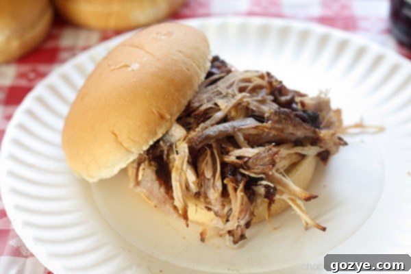 Shredded Guinness Pulled Pork without sauce, highlighting its moist texture
