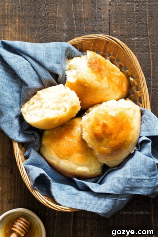 Homemade Small Batch Dinner Rolls 3 Basket of small batch dinner rolls
