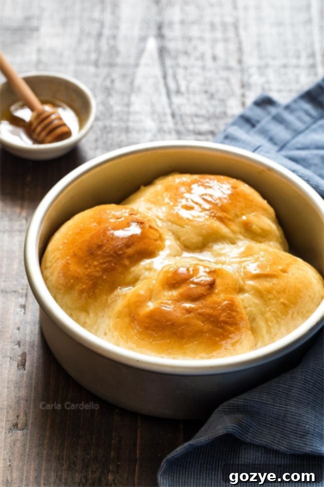Homemade Small Batch Dinner Rolls 4 Pan filled with small batch yeast rolls