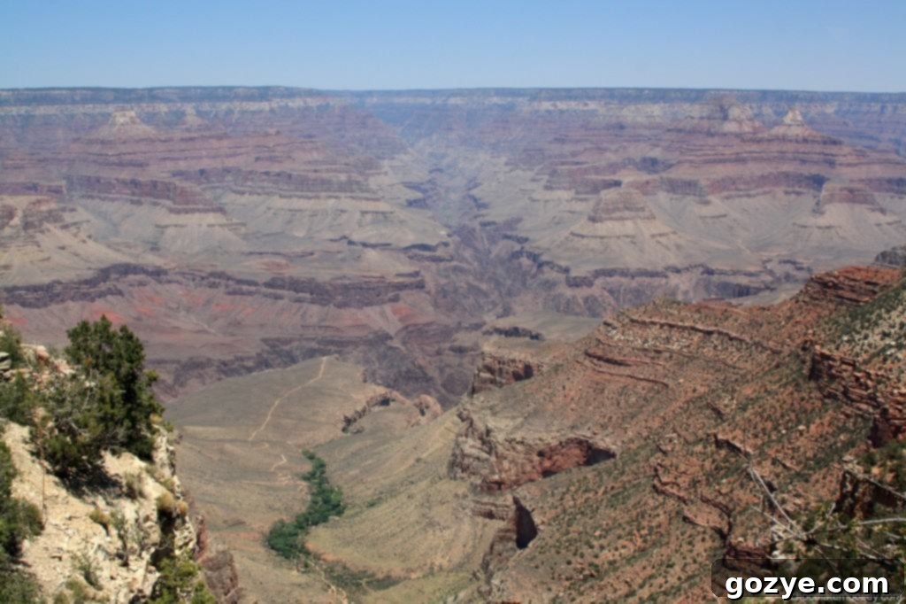 Another perspective of the Grand Canyon, highlighting its intricate natural beauty.