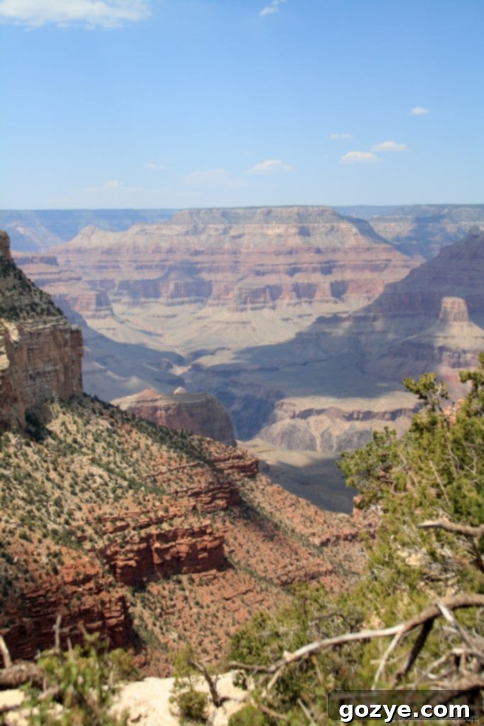 A dramatic vertical shot of the canyon's deep chasms and rock formations.
