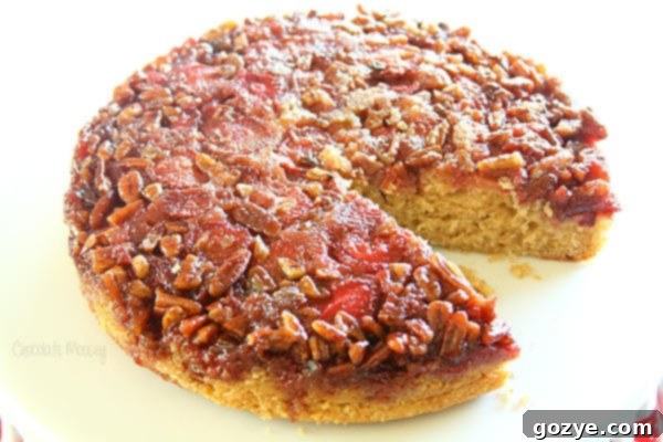 Award Winning Strawberry Pecan Upside Down Spice Cake