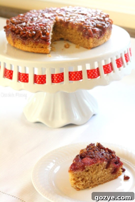 Award Winning Strawberry Pecan Upside Down Spice Cake