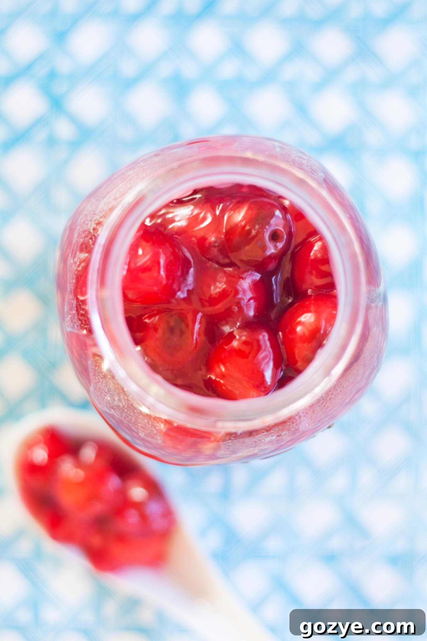 Homemade Cherry Pie Filling in a glass jar, ready for use or storage