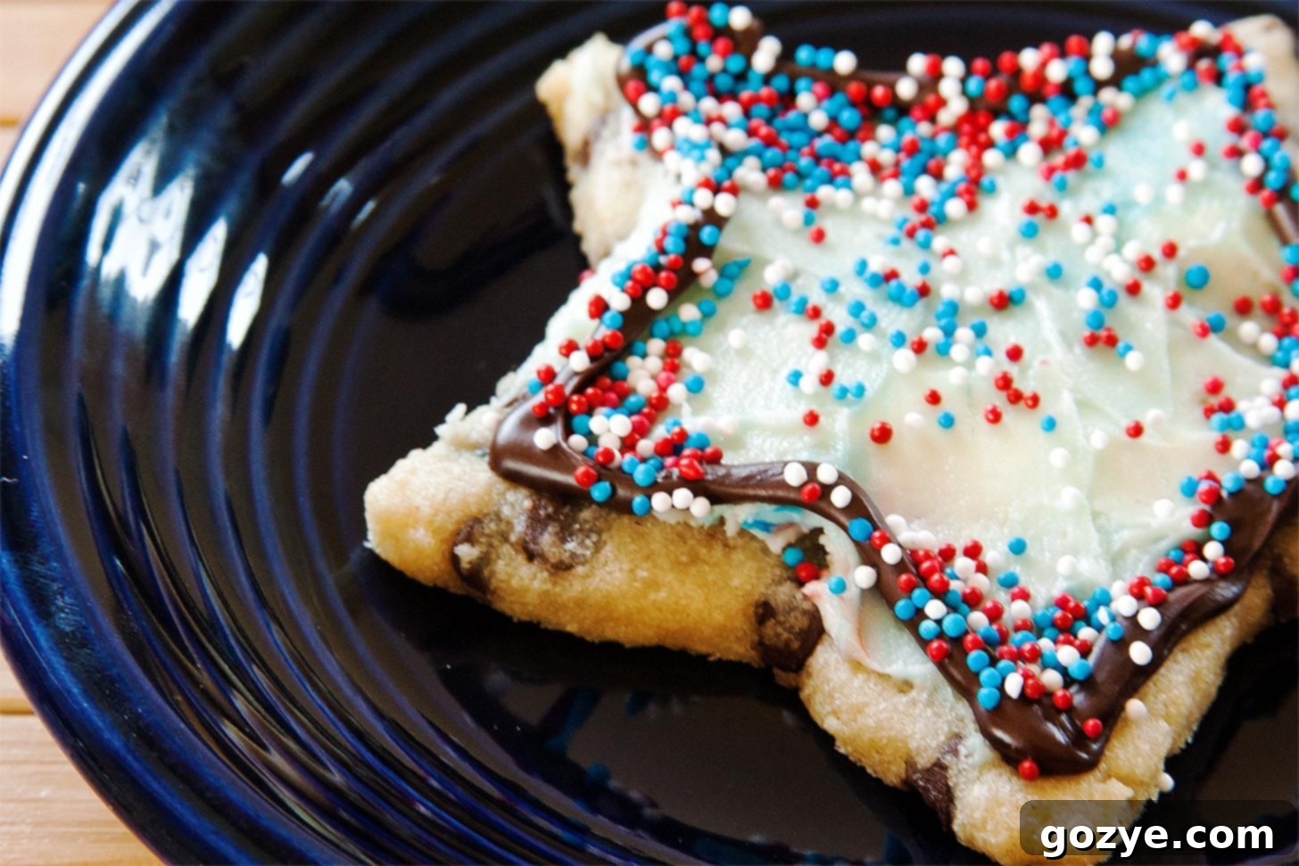 Close up of star shaped chocolate chip cookie