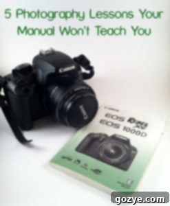 Camera lens capturing a scene, symbolizing the start of a photography journey
