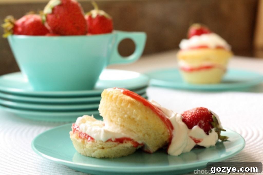 Appetizing Strawberry Shortcake Cupcakes with fresh strawberries, expertly photographed