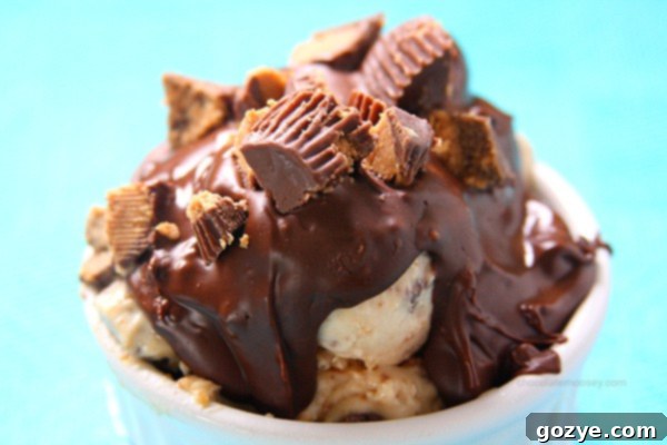 Chocolate Peanut Butter Instant Crunch Topping 5 Homemade Chocolate Peanut Butter Magic Shell with spoon