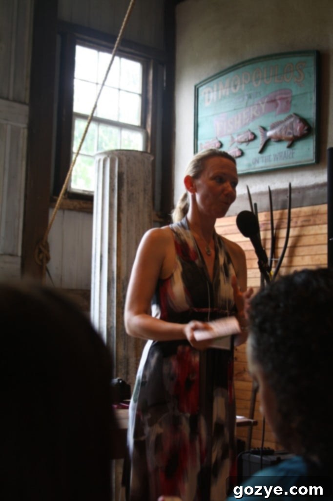 Brooke from Food Woolf speaking at The Big Summer Potluck