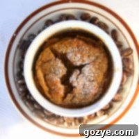 Espresso Soufflé presented on a plate