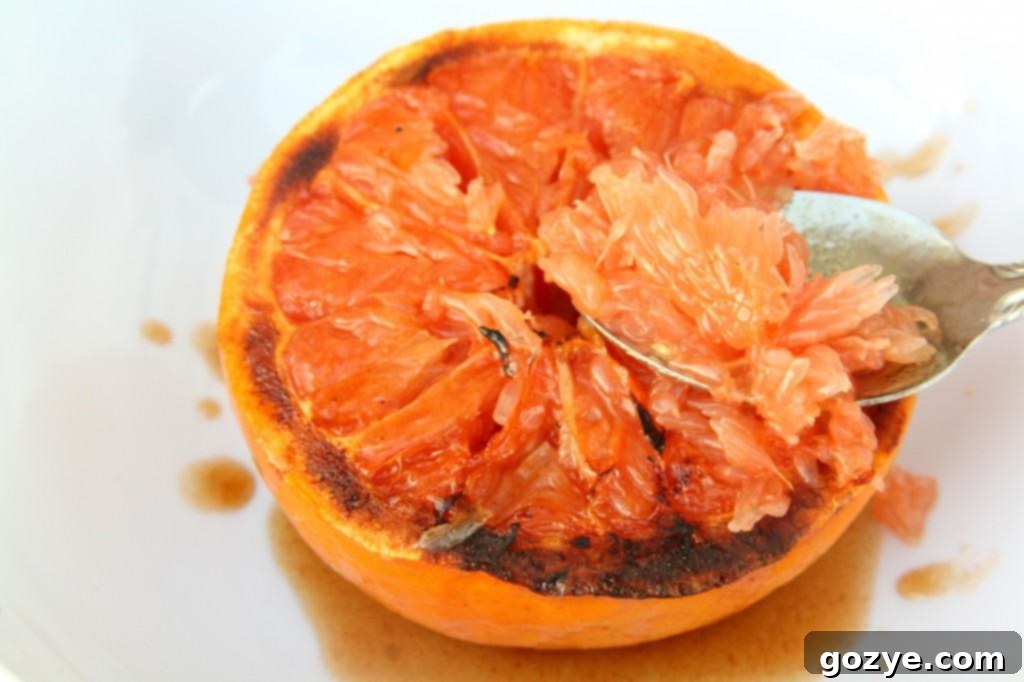 Grilled Grapefruit with Brown Sugar Rum Butter
