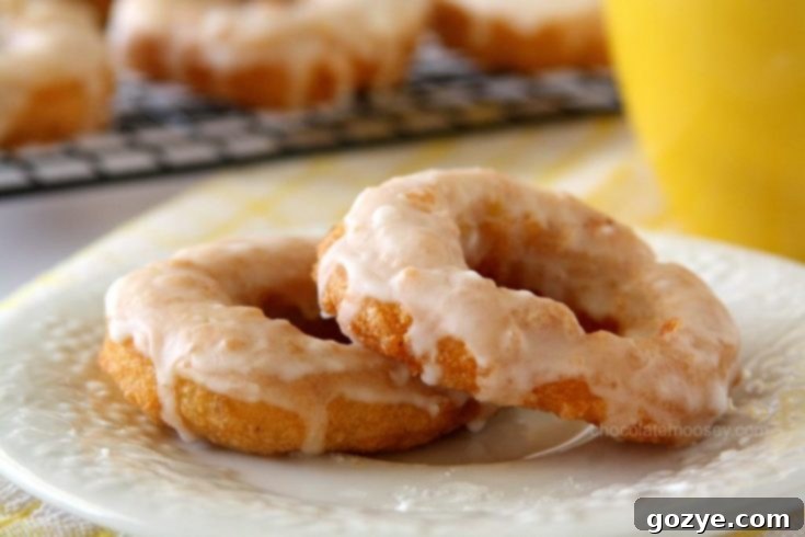 Pinterest pin for Double Lemon Glazed Doughnuts