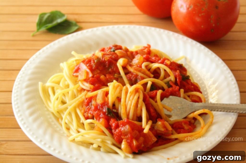 Quick and Fresh Basil Tomato Sauce