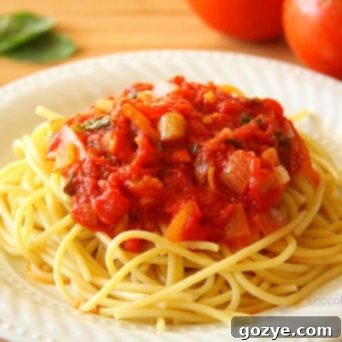 Quick and Fresh Basil Tomato Sauce