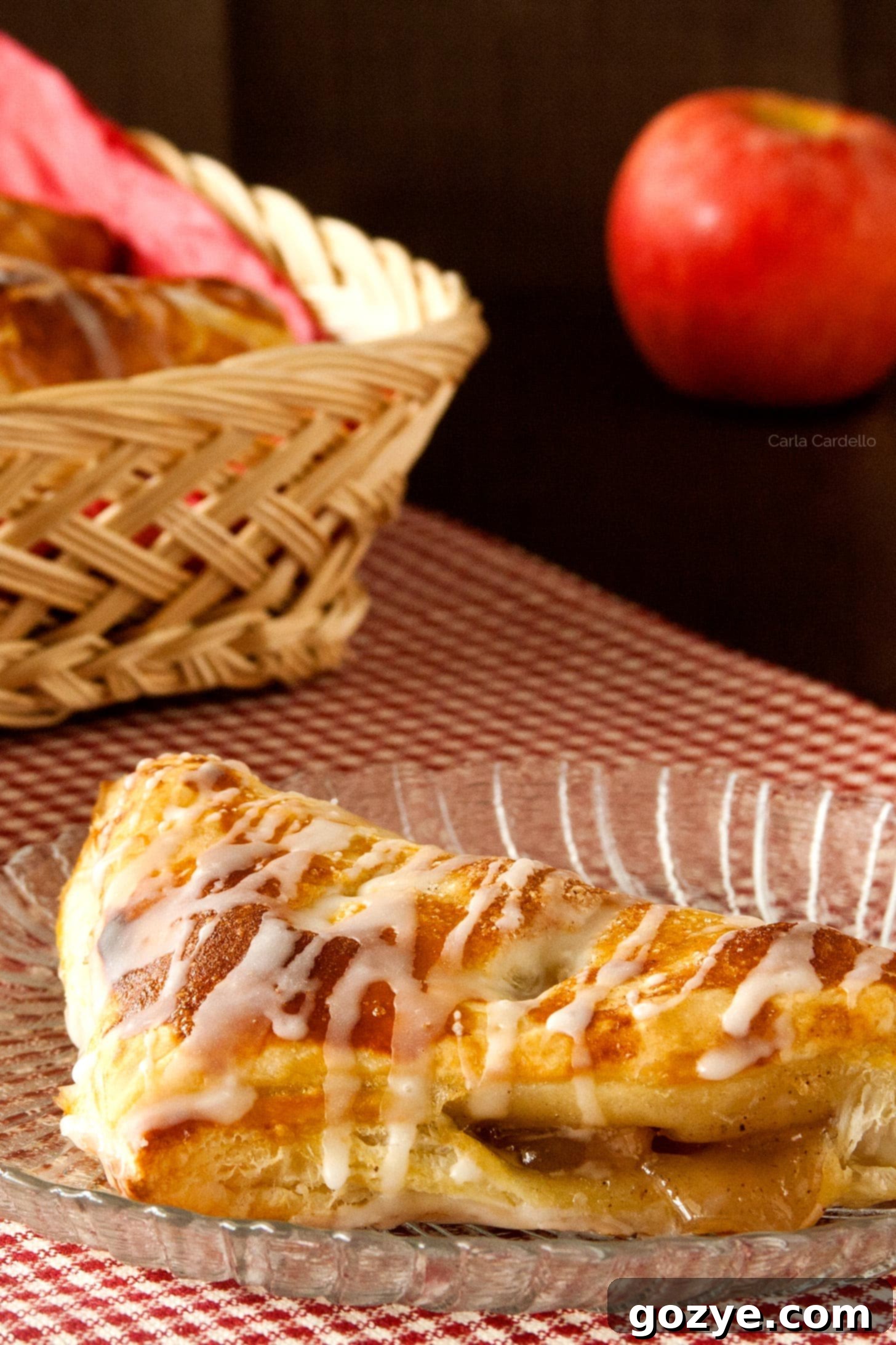 Apple turnover on a plate