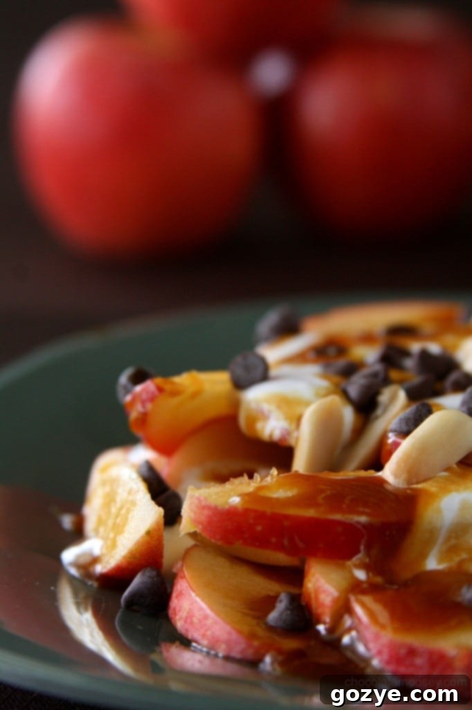 Customize your Apple Nachos with endless topping ideas Variety of toppings for customizable Apple Nachos