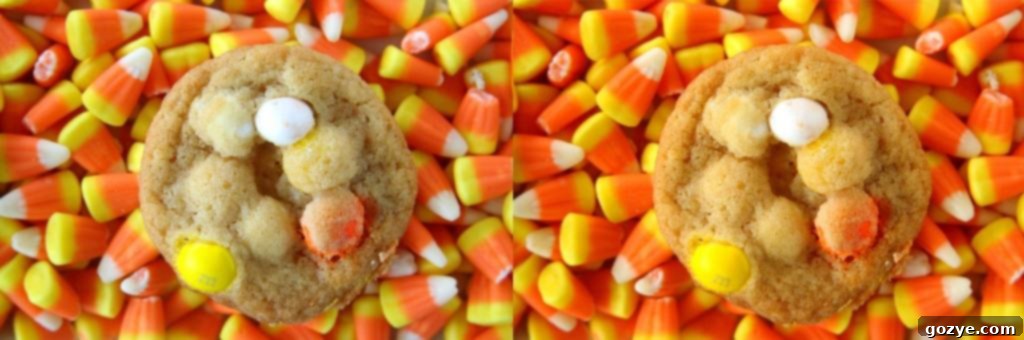 White Chocolate Candy Corn M&M Cookies WB Comparison