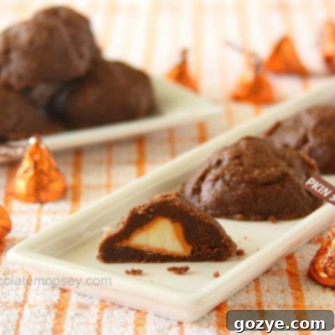 Stuffed Pumpkin Spice Kiss Cookies
