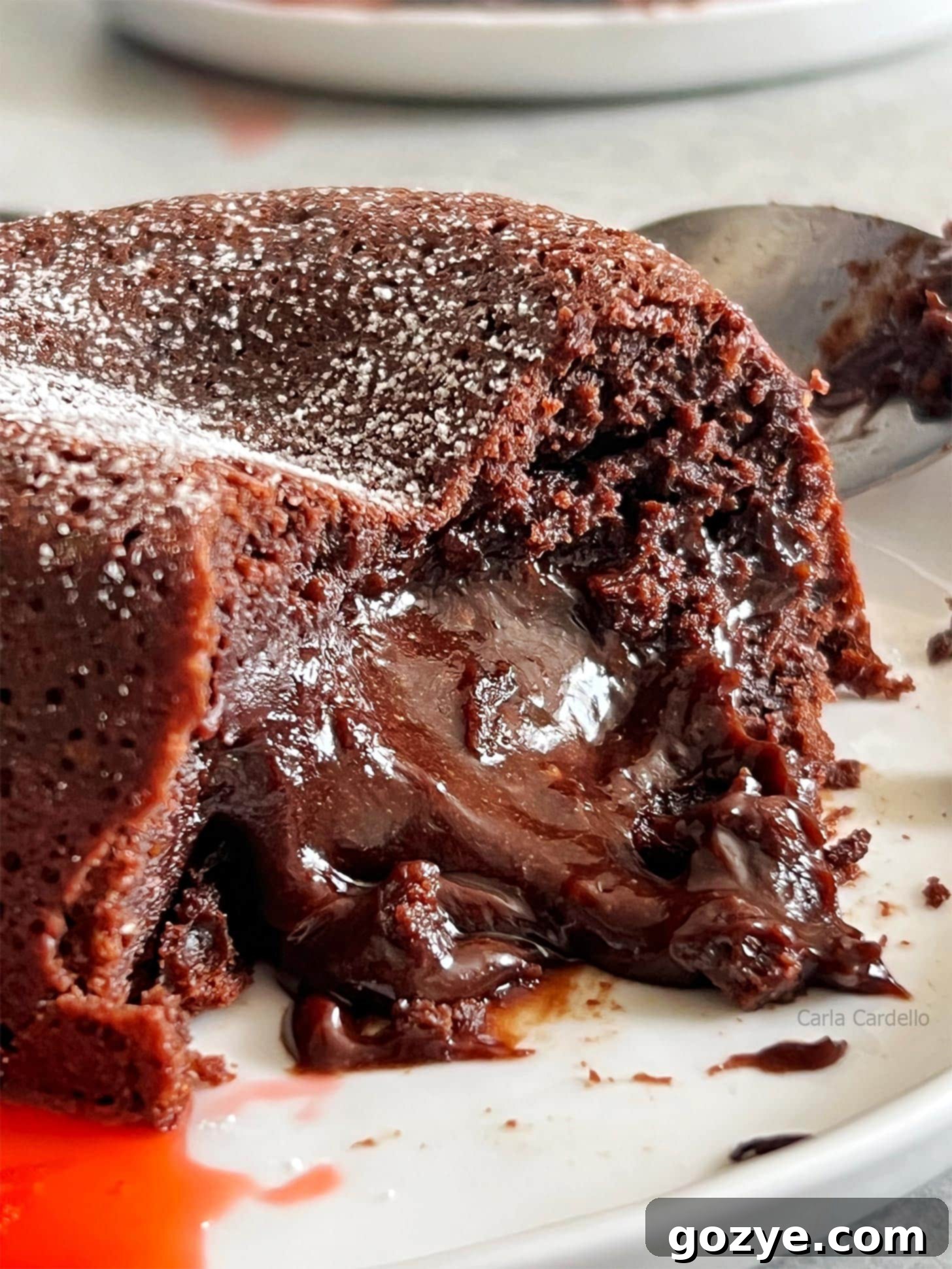 Close up of Mini Lava Cake