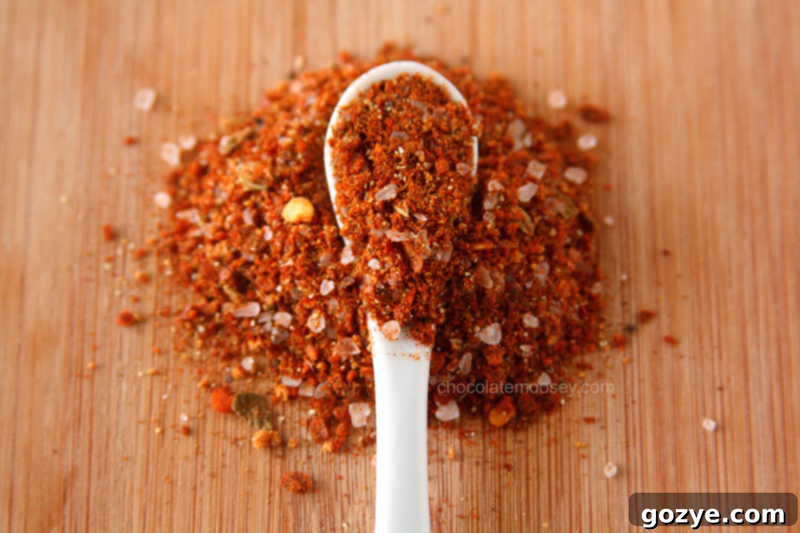 Fajita Mix on white spoon