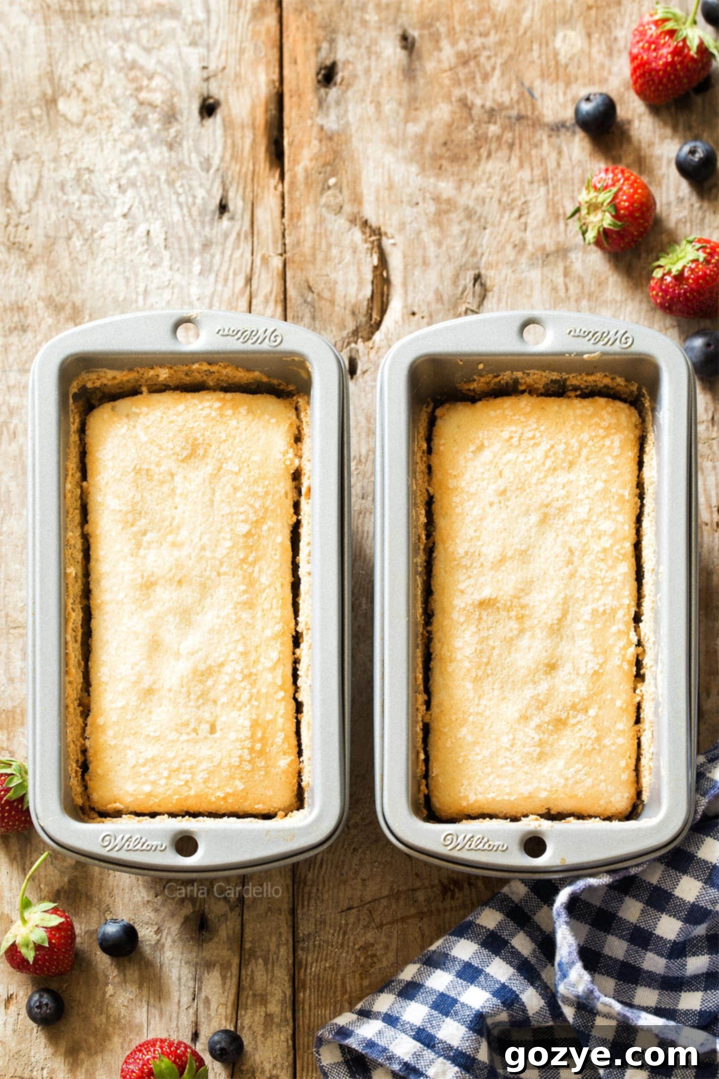 Mini Angel Food Cake made in mini loaf pans