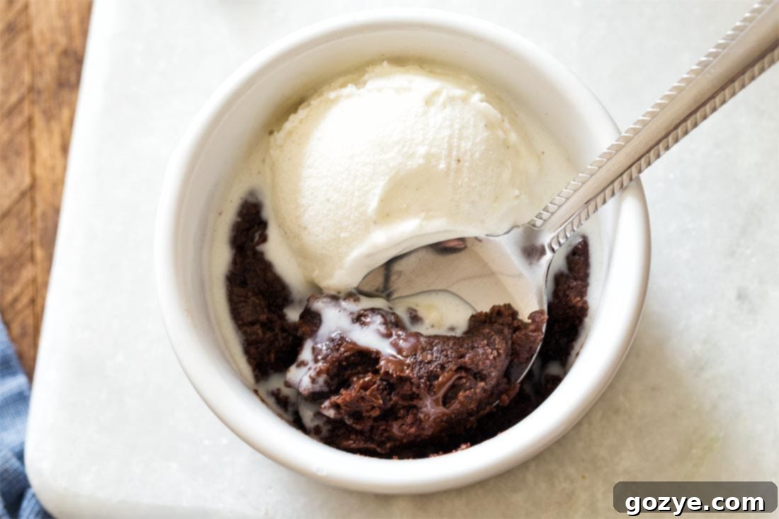 Brownie For One in ramekin