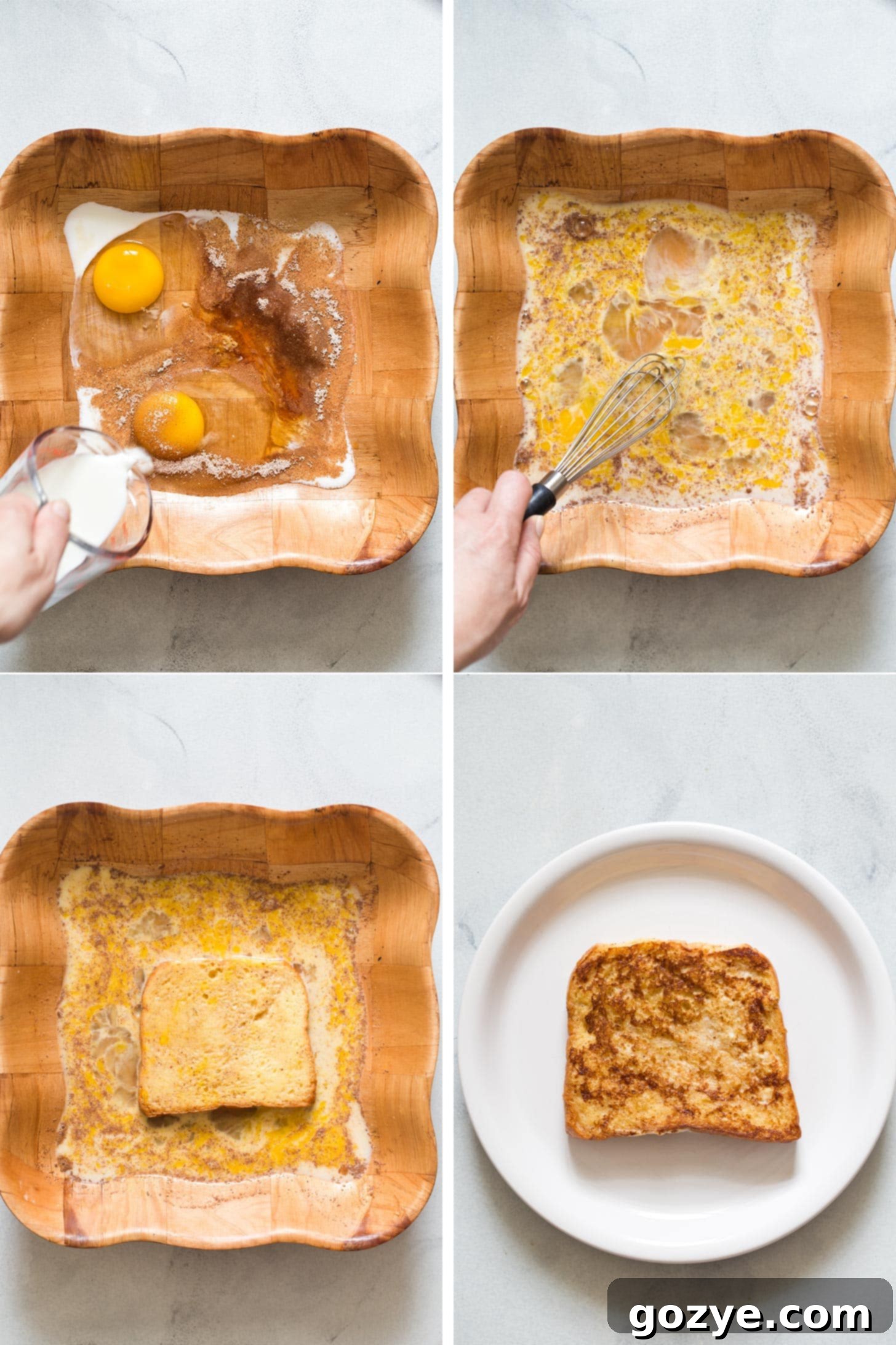Making brioche French toast