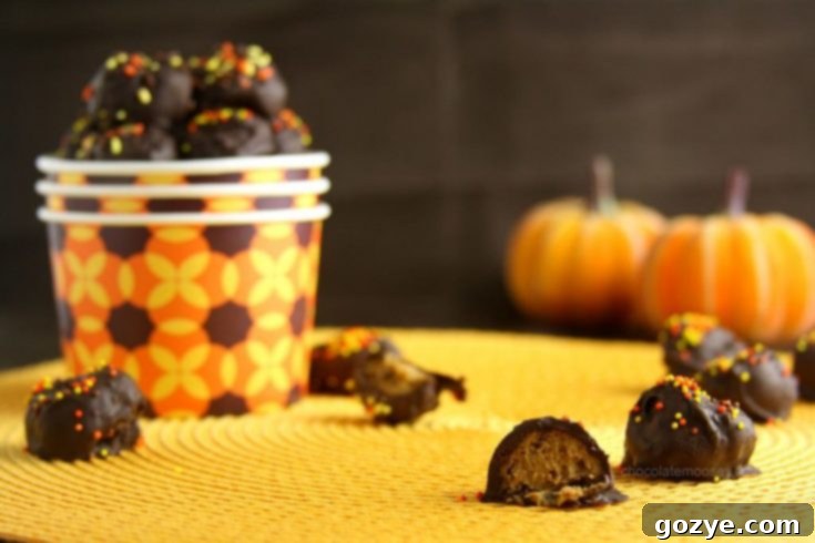 Pumpkin Gingersnap Truffles ready for sharing.