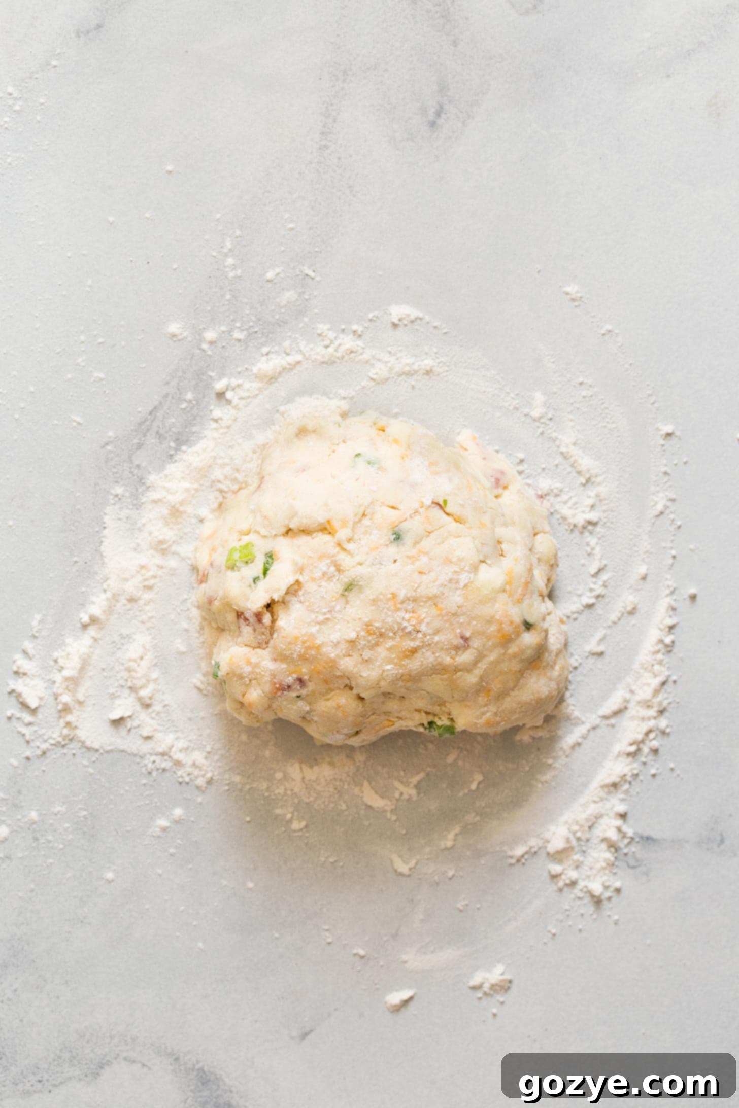 Just Enough Biscuits 5 Kneading dough for biscuits for two