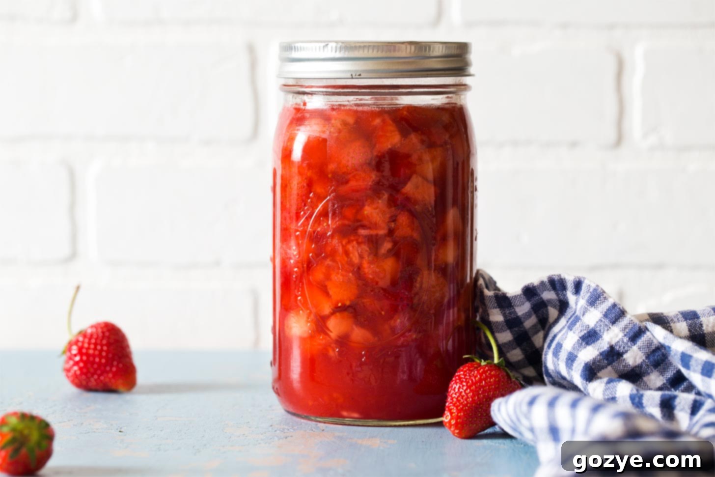 Luscious Strawberry Pie Filling 6 Jar with homemade strawberry pie filling