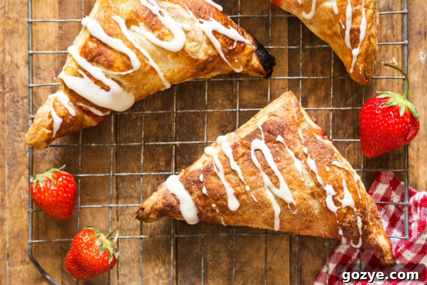 Strawberry Filled Pastry using puff pastry