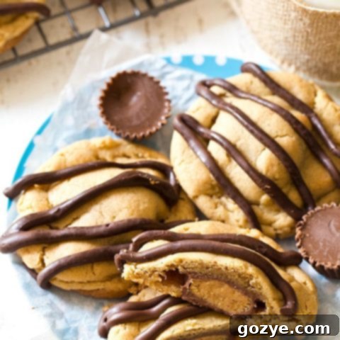 Double Peanut Butter Surprise Cookies