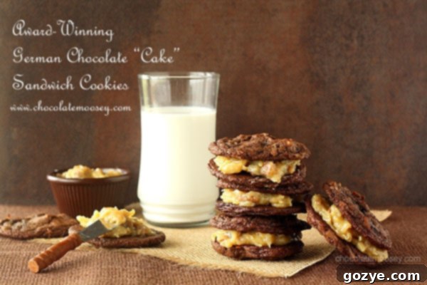 Award Winning German Chocolate Cake Sandwich Cookies