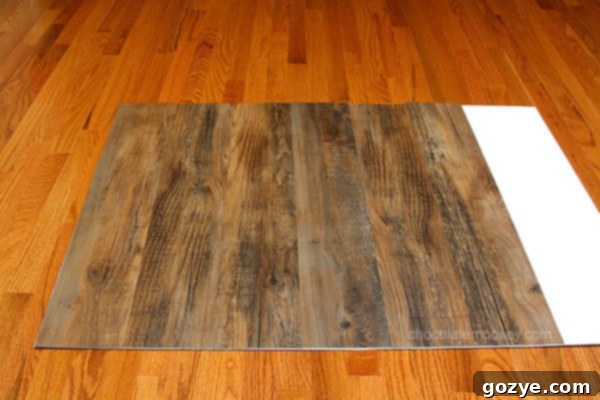 Finished faux wooden photography board