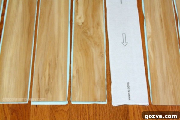 Vinyl planks for DIY photography boards