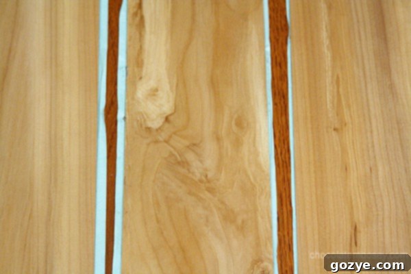 Light and dark vinyl planks for DIY photography surfaces